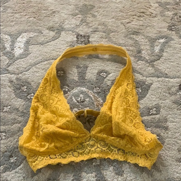 YELLOW FOREVER 21 LACE BRALETTE - Picture 1 of 2